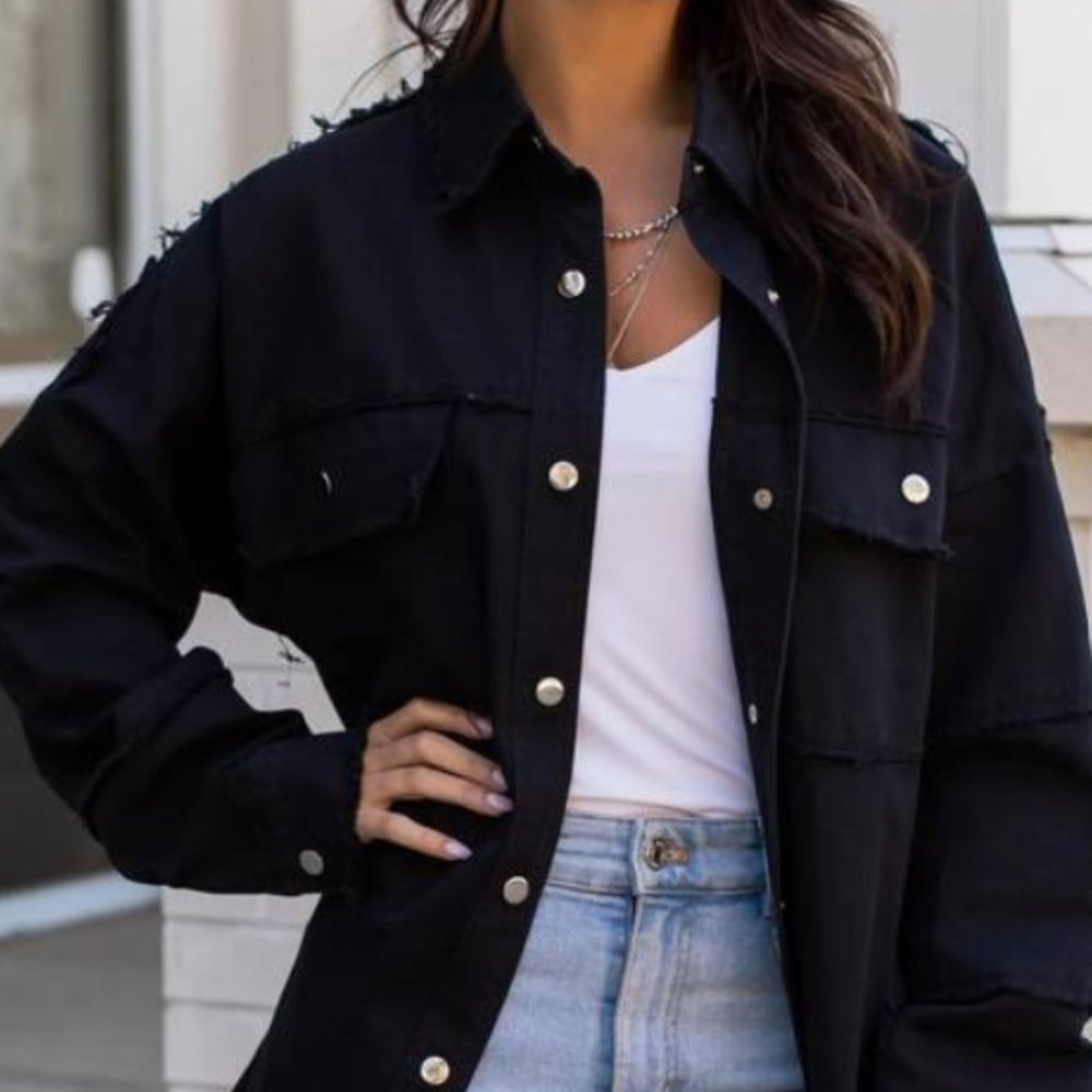 Distressed Oversized Jacket